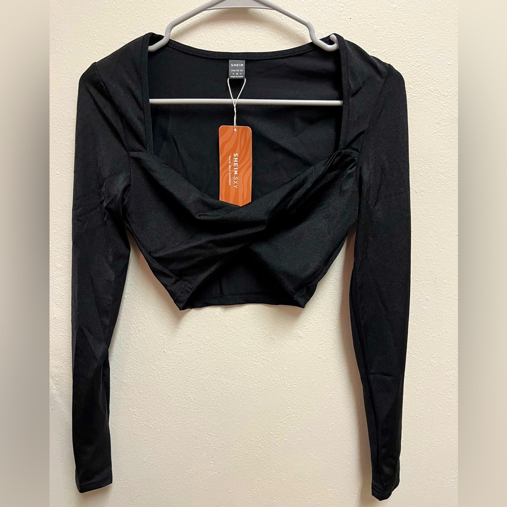 SHEIN SXY Twist Crop Top